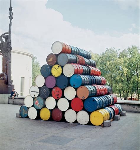 Christo's early oil drum artworks 